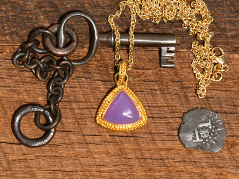 Holly Blue & Gold Pendant