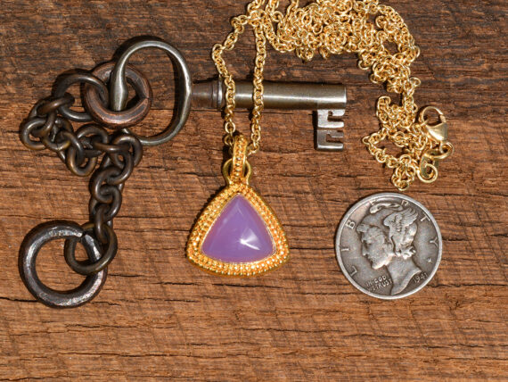 Holly Blue & Gold Pendant