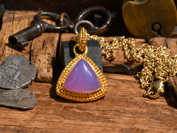 Holly Blue & Gold Pendant
