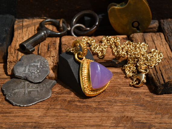 Holly Blue & Gold Pendant