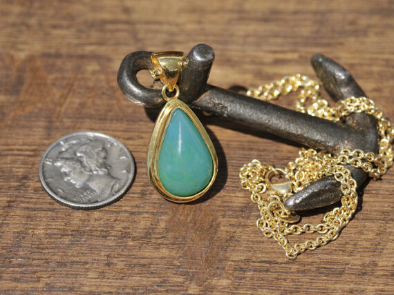 Gem Silica & Gold Pendant