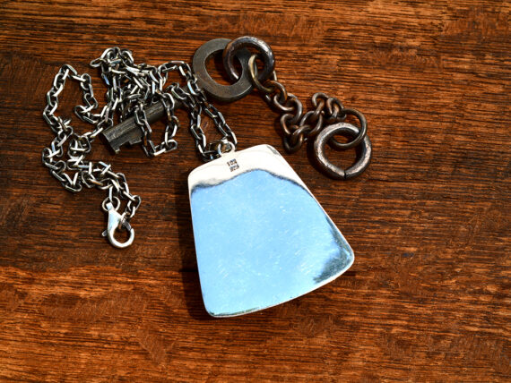Australian Opal, Sterling Silver & Gold Pendant