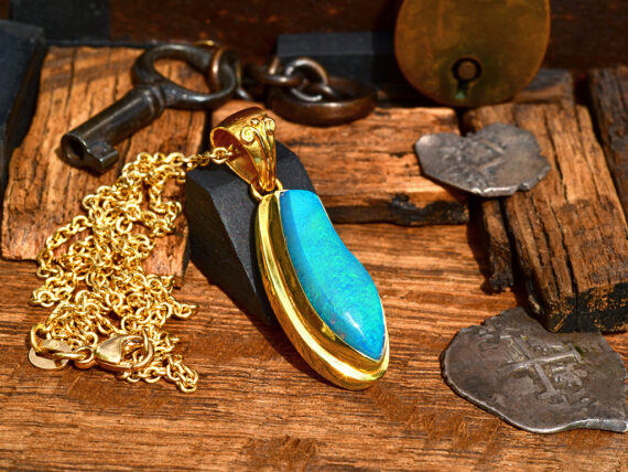 Australian Opal & Gold Pendant