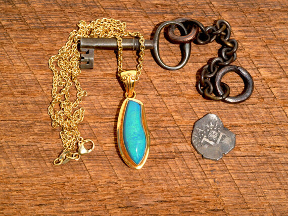 Australian Opal & Gold Pendant