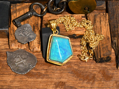 Australian Opal & Gold Pendant