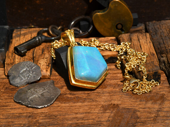 Australian Opal & Gold Pendant