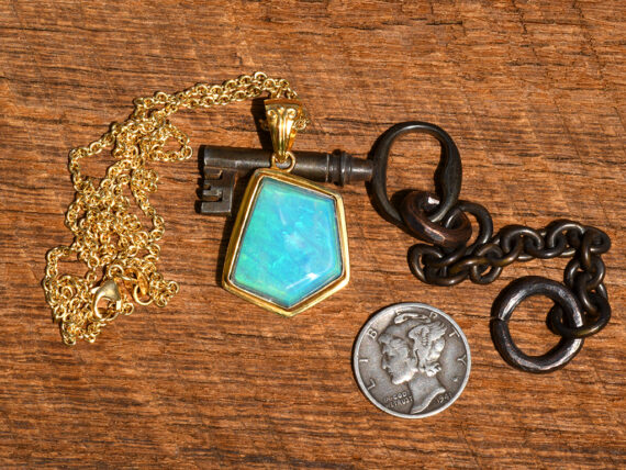 Australian Opal & Gold Pendant