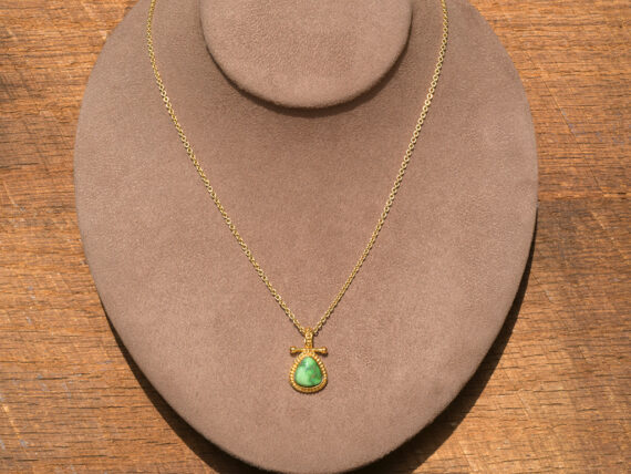 Carico Lake Turquoise & Gold Pendant