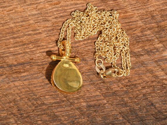 Carico Lake Turquoise & Gold Pendant