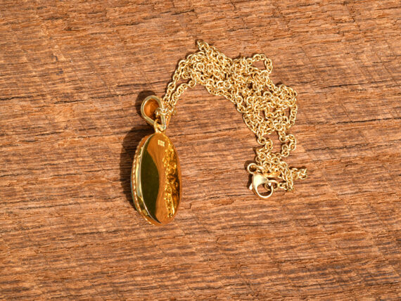Carico Lake Turquoise & Gold Pendant