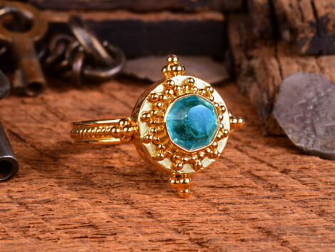 Aquamarine & Gold Ring