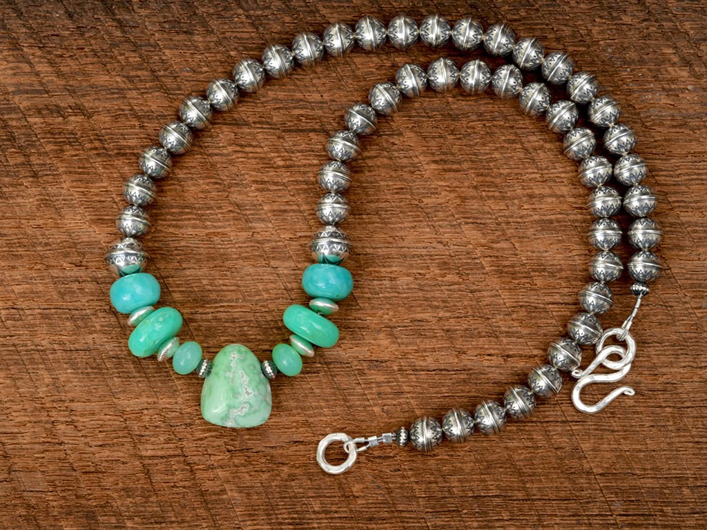 Carico Lake, Chrysoprase & Gem Silica Necklace