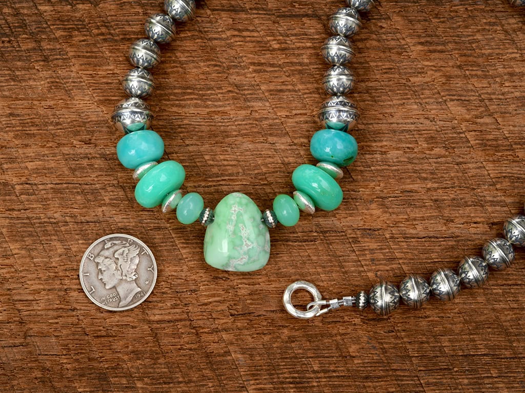 Carico Lake, Chrysoprase & Gem Silica Necklace