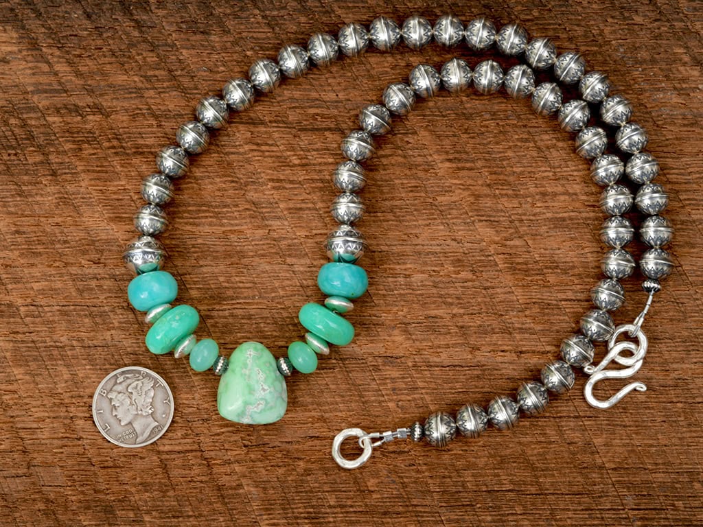 Carico Lake, Chrysoprase & Gem Silica Necklace